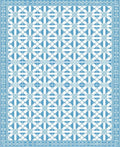 Classic Blue White Geometric Motif Rug