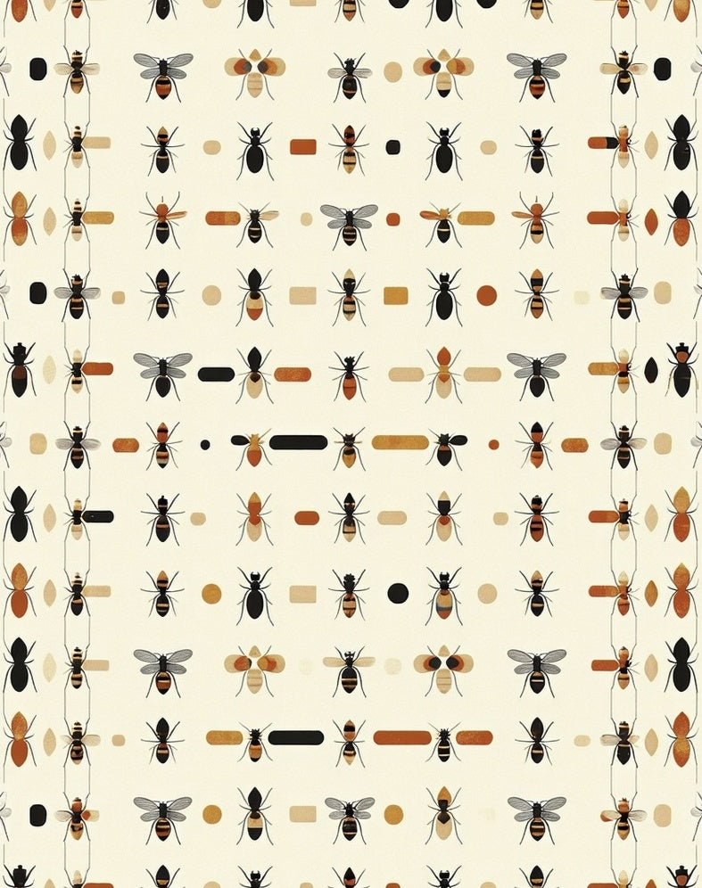 Insects Dots Patterned Design Rug