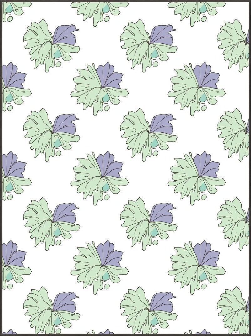 Whimsical Pastel Floral Pattern Rug