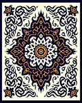 Intricate Floral Medallion Pattern Rug