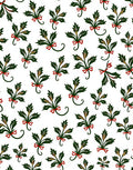 Festive Holly Berry Sprig Garland Rug