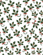 Festive Holly Berry Sprig Garland Rug