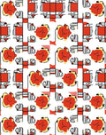 Red And Yellow Geometric Abstract Rug