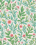 Botanical Floral Sketch Pattern Rug