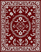 Classic Floral Mandala Pattern Rug