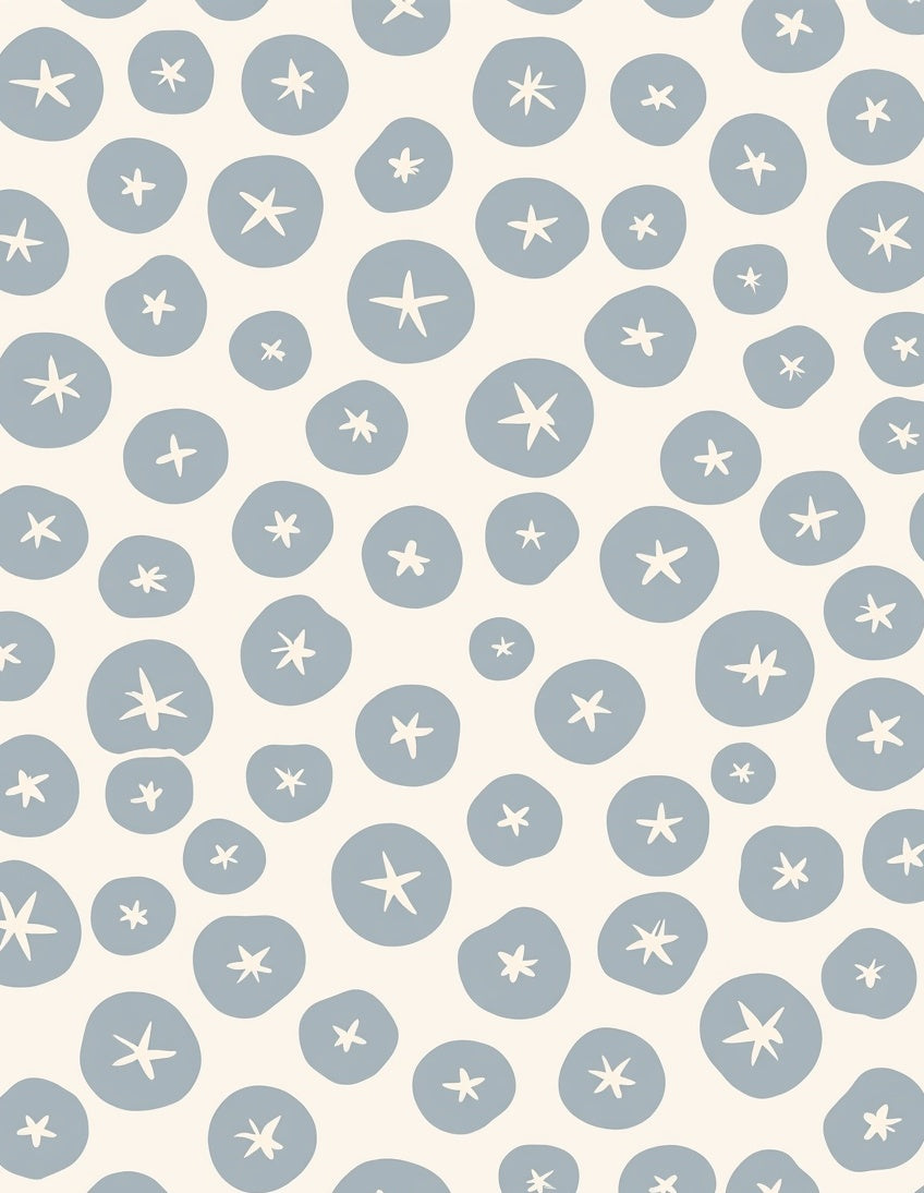 Simple Star Within Circle Pattern Rug