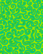 Abstract Swirls Bright Neon Pattern Rug