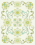 Art Nouveau Floral Swirl Inlay Rug