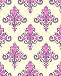 Pink Purple Floral Damask Pattern Rug