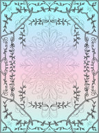 Art Nouveau Vine Mandala Pattern Rug