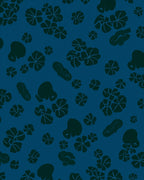 Dark Floral Soft Shape Pattern Rug