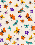 Vibrant Butterfly Flower Medley Pattern Rug