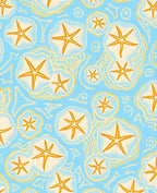 Whimsical Starfish Swirls Pattern Rug