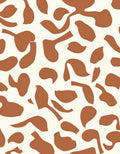 Abstract Organic Brown Cream Pattern Rug