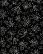 Botanical Illustration With Delicate Flowers Rug