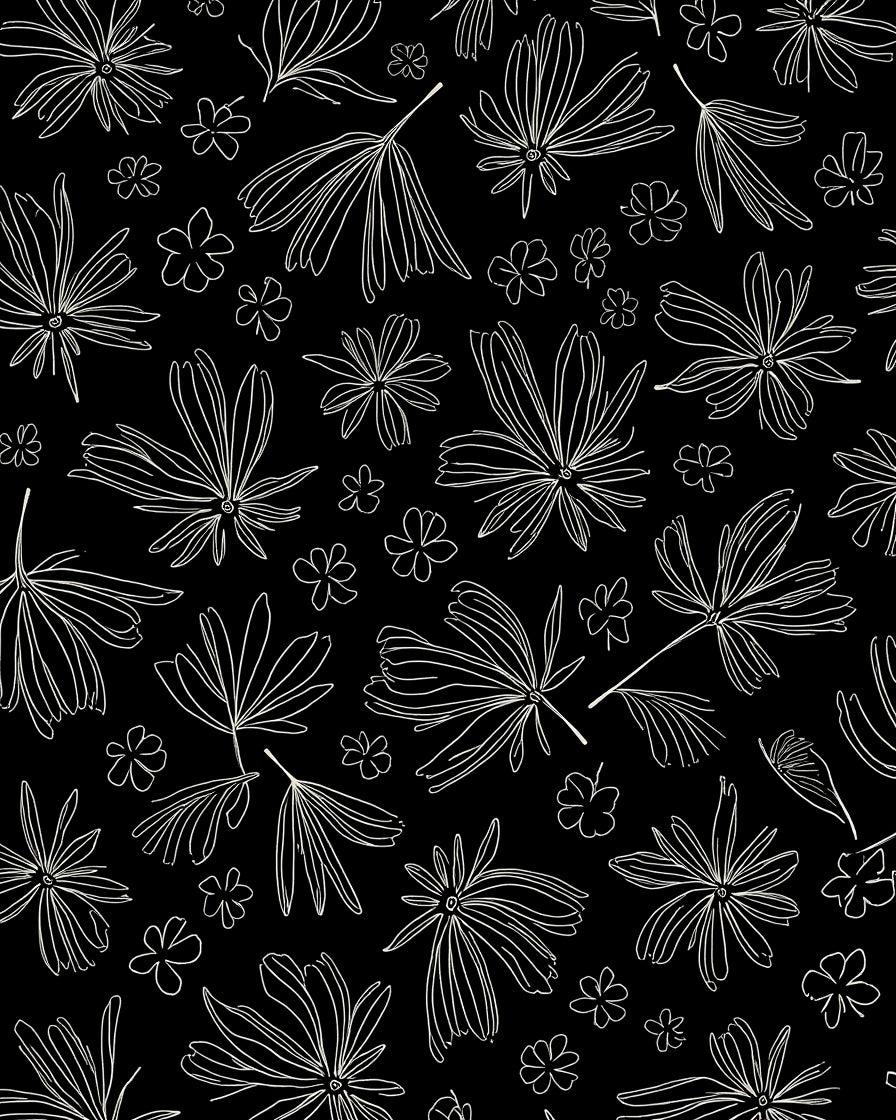 Botanical Illustration With Delicate Flowers Rug