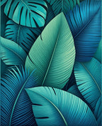 Tropical Leaf Pattern Design Rug