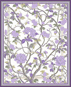 Botanical Vine Lavender Floral Rug