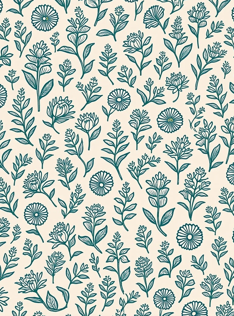 Whimsical Botanical Print Design Rug