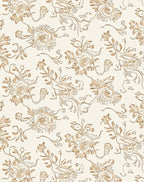 Chinoiserie Floral Swirls Beige Rug