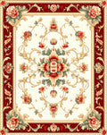 Intricate Floral Scrollwork Cream Rug