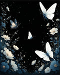 Night Garden Butterflies and Blooms Rug