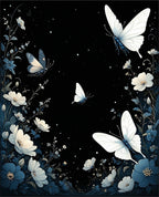 Night Garden Butterflies and Blooms Rug