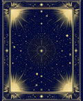 Celestial Sunburst Starry Night Rug
