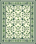 Green Vine And Floral Classic Design Rug