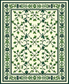 Green Vine And Floral Classic Design Rug