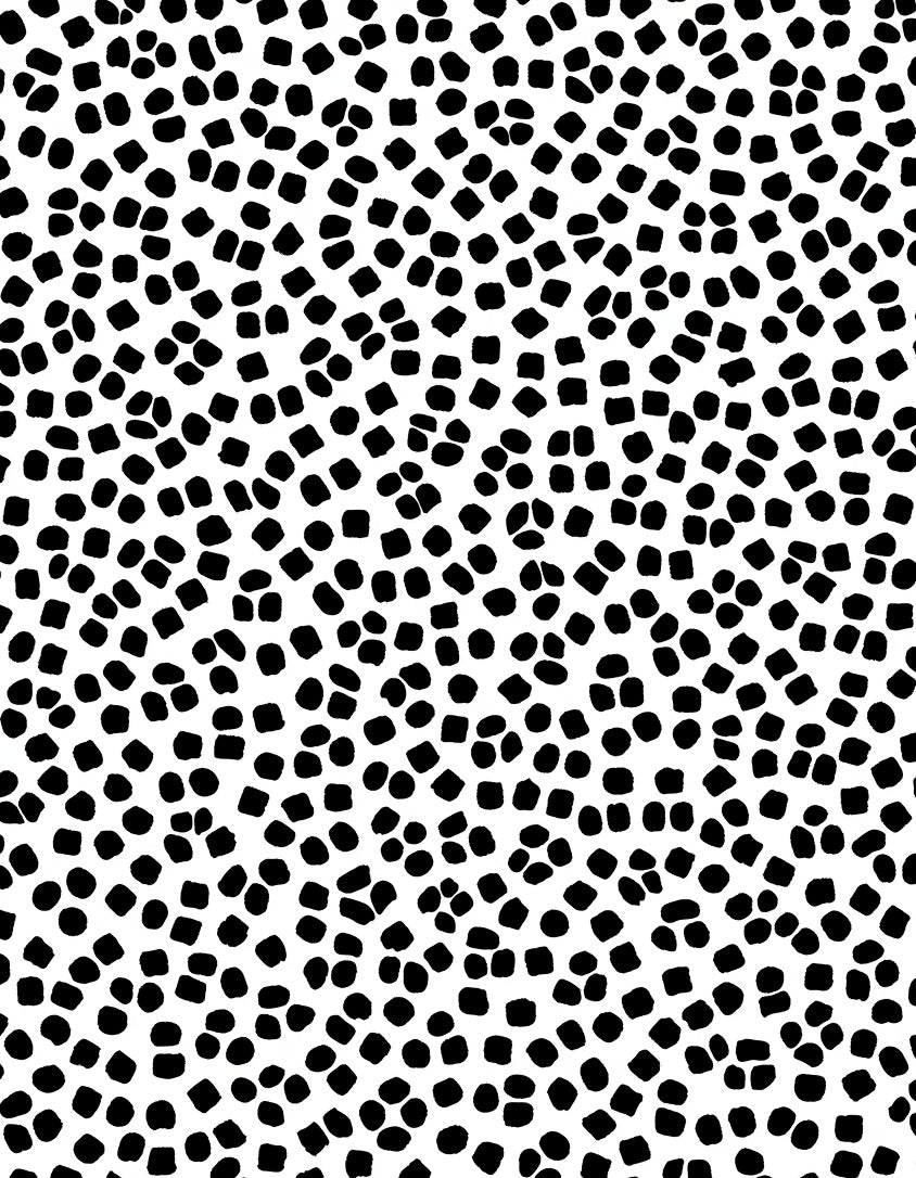 Abstract Black White Dots Design Rug