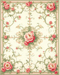 Vintage Floral Garland Pattern Rug
