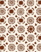 Retro Earthy Floral Pattern Rug
