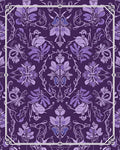 Art Nouveau Purple Floral Pattern Rug
