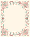 Art Nouveau Floral Border Design Rug