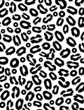 Bold Black White Leopard Print Pattern Rug