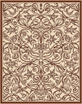 Ornate Floral Swirl Pattern Rug
