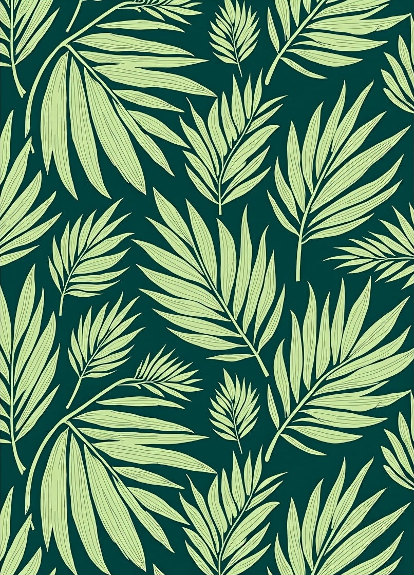 Tropical Leaf Pattern Design Rug