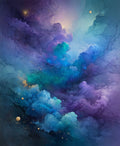 Cosmic Swirl Galaxy Design Rug