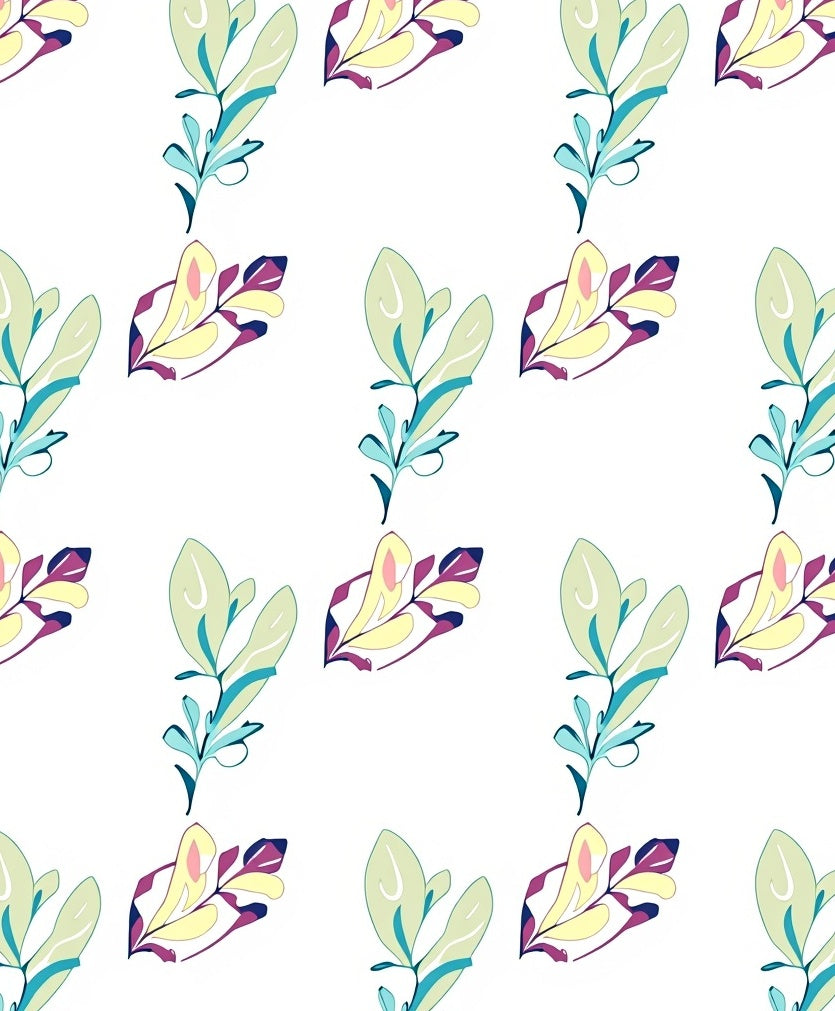 Abstract Botanical Branch Pattern Rug