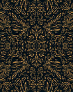 Elegant Orange Floral Symmetry Design Rug