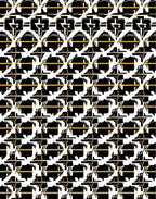 Black Gold Geometric Abstract Pattern Rug