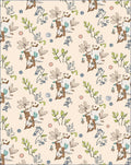 Whimsical Abstract Floral Sketch Design Rug