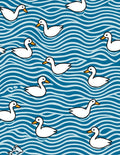White Ducks On Blue Waves Rug