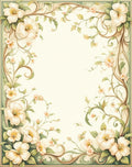 Floral Vine And Scrollwork Design Rug