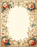Vintage floral scrolls accent Rug