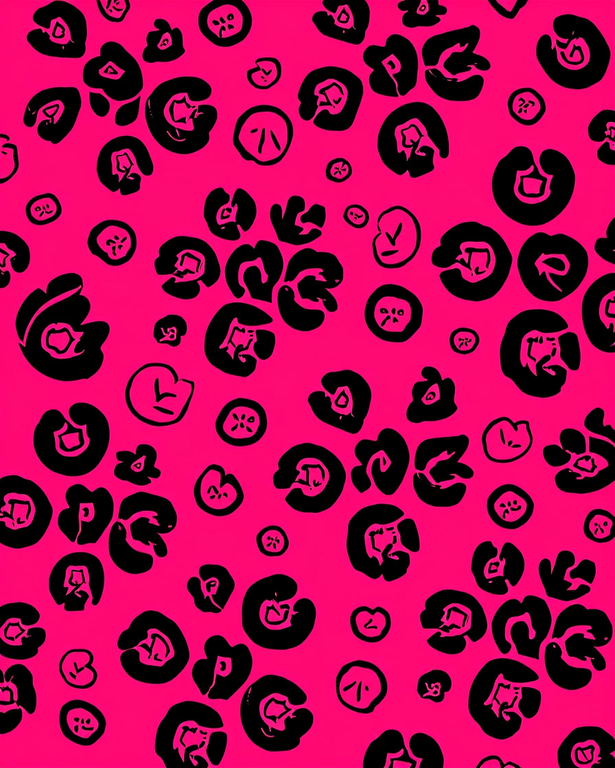 Bold Pink Leopard Print Pattern Rug