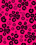 Bold Pink Leopard Print Pattern Rug