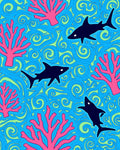 Shark Coral Wave Pattern Design Rug