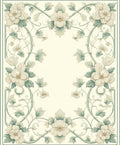 Elegant Floral Vine Pattern Rug
